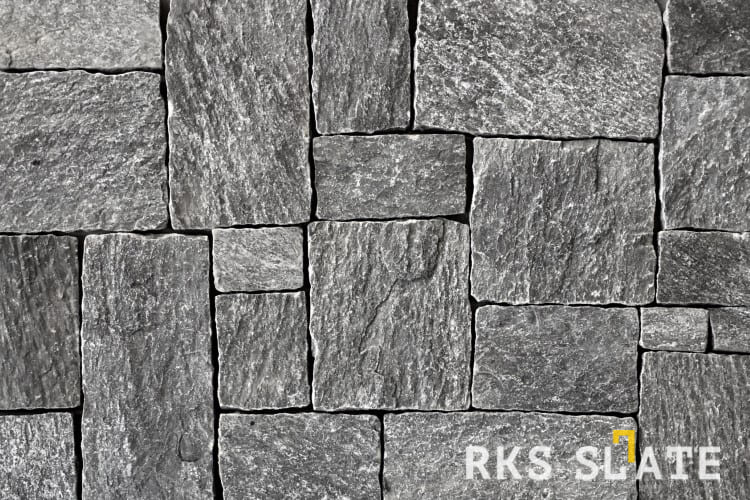 Фасадный камень RKS SLATE Monsoon Black Quartz Castle