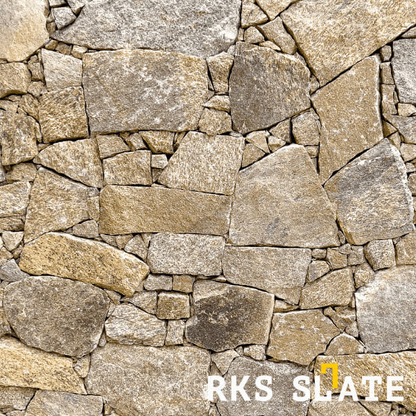 Фасадный камень RKS SLATE Sesame Yellow Quartz Loose