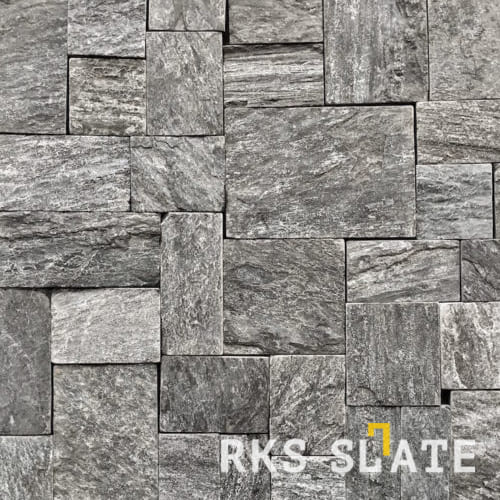 Облицовочный камень RKS SLATE Monsoon Black Quartz Castle