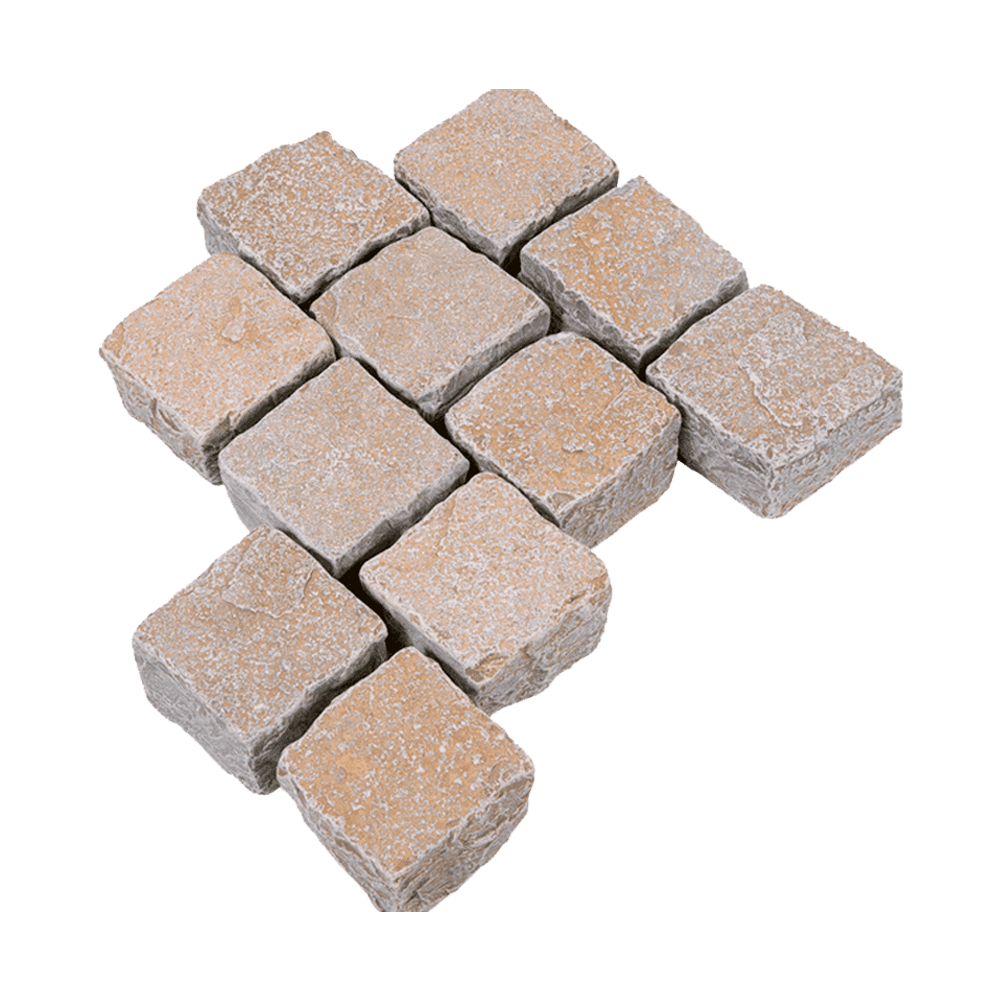  RKS Slate Belgian Yellow 100х100 мм. Прочная тротуарная плитка и плитка для пола из натурального известняка. Лучшая цена на плитку из камня известняк