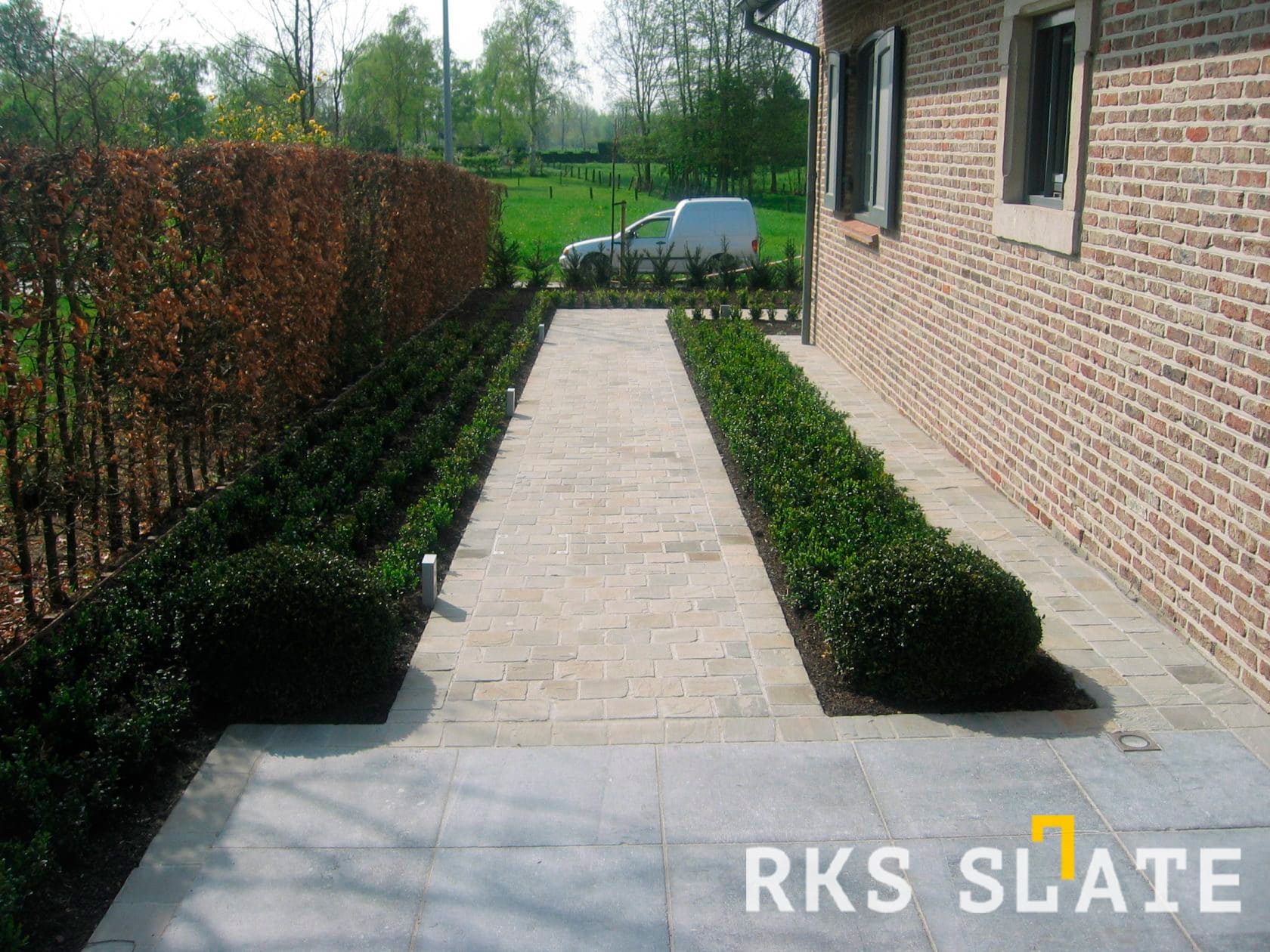 RKS Slate Sandstone Belgian Grey 200х100 мм. Прочная тротуарная плитка и плитка для пола из натурального песчаника. Лучшая цена на плитку из камня песчаник