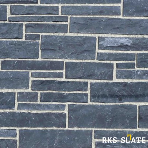 Натуральный камень для фасада RKS SLATE RKS SLATE Black Slate Strips