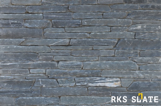 Натуральный камень для фасада RKS SLATE RKS SLATE Black Slate Strips