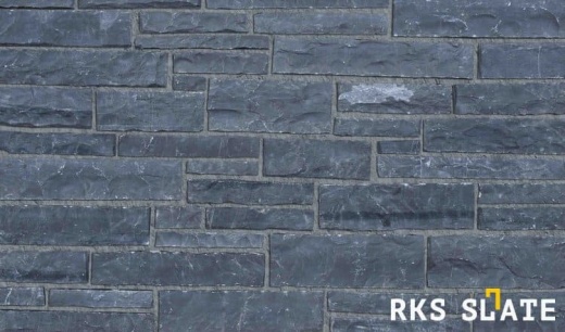 Натуральный камень для фасада RKS SLATE RKS SLATE Black Slate Strips