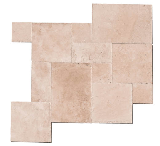 Натуральная плитка из травертина Ivory French Pattern лучшее для интерьера и экстерьера — RKS SLATE 