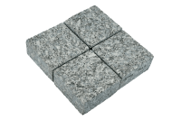 Гранитная брусчатка RKS SLATE Grey Pearl, пиленая 100х100 мм на дорожке | Купить гранитную брусчатку в Белгороде | Мощение, ландшафтный дизайн