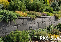 Фасадный колотый камень RKS SLATE Black Mushroom