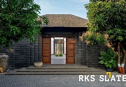 Фасадный колотый камень RKS SLATE Black Basalt Rock