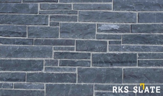 Натуральный камень для фасада RKS SLATE RKS SLATE Black Slate Strips