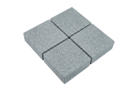 Гранитная брусчатка RKS SLATE Сильвер Пёрл (Silver Pearl), пиленая 100х100 мм на дорожке | Купить гранитную брусчатку в Белгороде | Мощение, ландшафтный дизайн