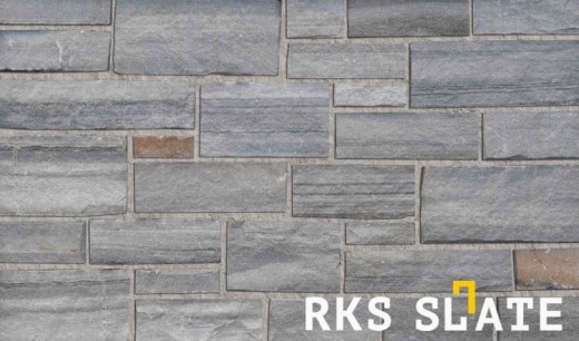 Натуральный камень для фасада RKS SLATE Grey Quartz Strips