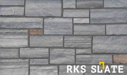 Натуральный камень для фасада RKS SLATE Grey Quartz Strips