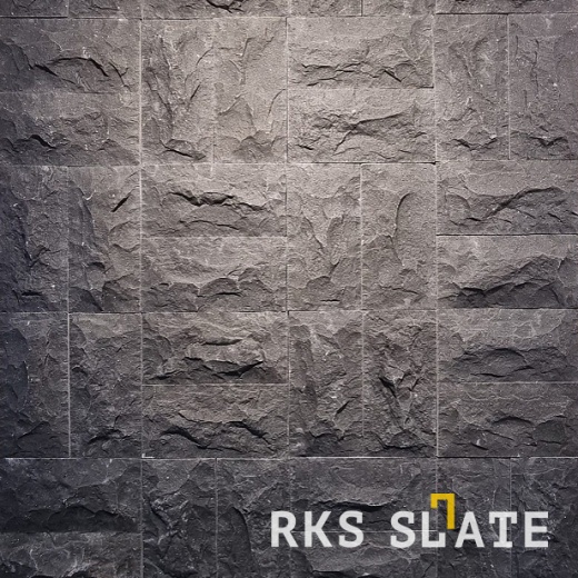 Фасадный колотый камень RKS SLATE Black Basalt Rock