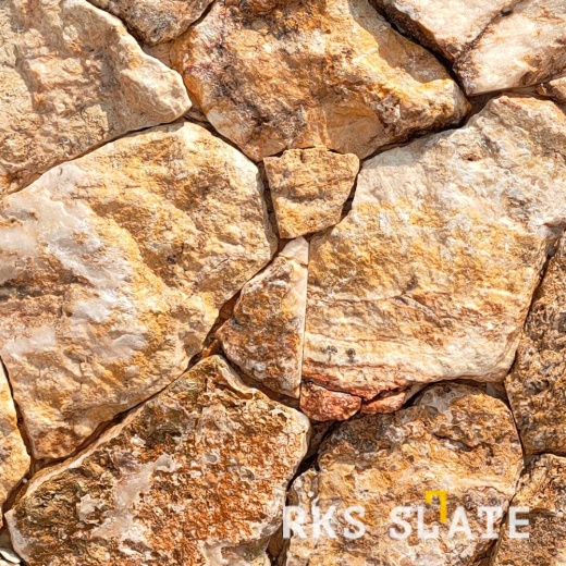 Облицовочный камень для фасада RKS SLATE Dessert Rock Travertine Loose