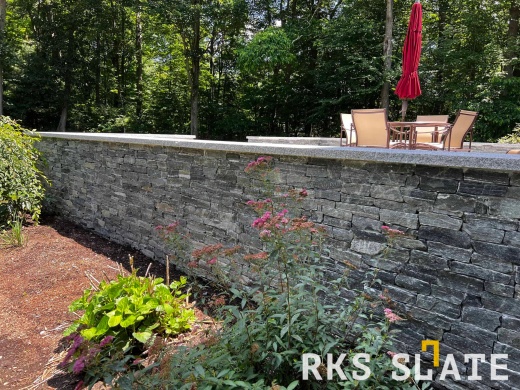 Натуральный камень для фасада RKS SLATE Greenwich Gray Strips